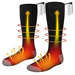 Heated Electric Socks CRRXIN Heated Socks for Men Women Rechargeable Battery 